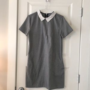 Houndstooth collard dress